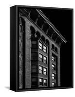 Monadnock Building Cornice Chicago BW-Steve Gadomski-Framed Stretched Canvas