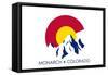 Monarach, Colorado - C and Mountains-Lantern Press-Framed Stretched Canvas