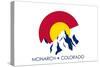 Monarach, Colorado - C and Mountains-Lantern Press-Stretched Canvas