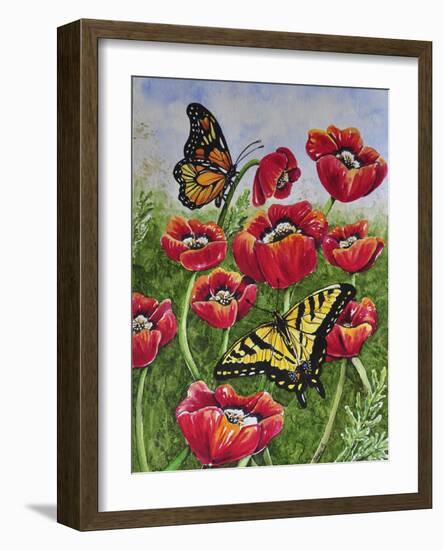 Monarch and Swallowtail-Charlsie Kelly-Framed Giclee Print