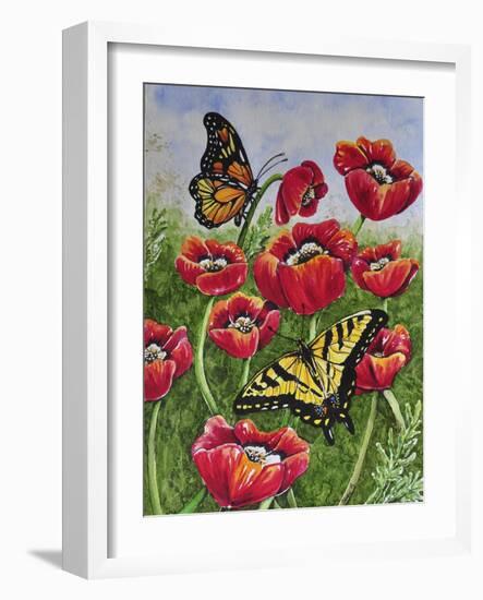 Monarch and Swallowtail-Charlsie Kelly-Framed Giclee Print