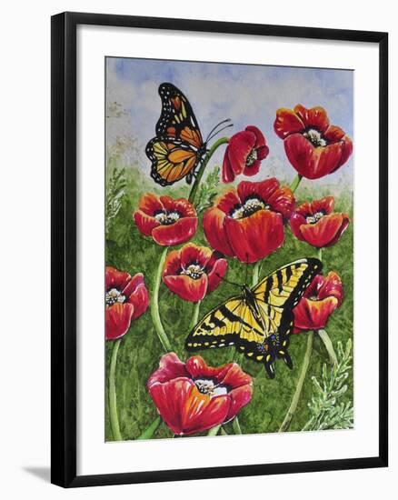 Monarch and Swallowtail-Charlsie Kelly-Framed Giclee Print