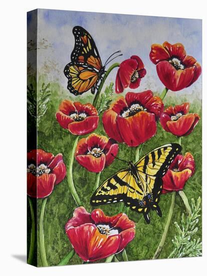 Monarch and Swallowtail-Charlsie Kelly-Stretched Canvas