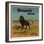 Monarch Brand - Exeter, California - Citrus Crate Label-Lantern Press-Framed Art Print