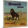 Monarch Brand - Exeter, California - Citrus Crate Label-Lantern Press-Mounted Art Print