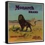 Monarch Brand - Exeter, California - Citrus Crate Label-Lantern Press-Framed Stretched Canvas