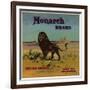 Monarch Brand - Exeter, California - Citrus Crate Label-Lantern Press-Framed Art Print