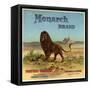 Monarch Brand - Porterville, California - Citrus Crate Label-Lantern Press-Framed Stretched Canvas