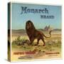 Monarch Brand - Porterville, California - Citrus Crate Label-Lantern Press-Stretched Canvas