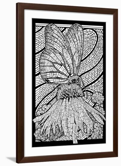 Monarch Butterfly - Coloring Book - Lantern Press Artwork-Lantern Press-Framed Art Print