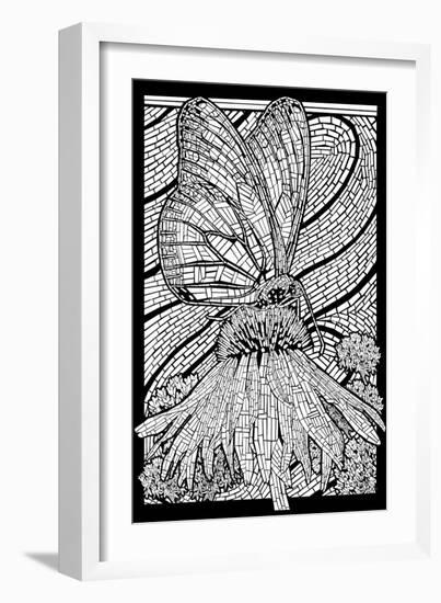 Monarch Butterfly - Coloring Book - Lantern Press Artwork-Lantern Press-Framed Art Print