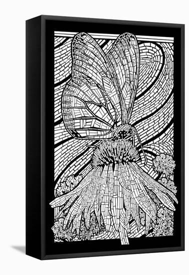 Monarch Butterfly - Coloring Book - Lantern Press Artwork-Lantern Press-Framed Stretched Canvas