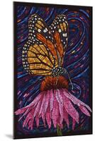 Monarch Butterfly - Paper Mosaic-Lantern Press-Mounted Art Print