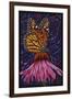 Monarch Butterfly - Paper Mosaic-Lantern Press-Framed Art Print