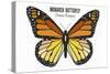 Monarch Butterfly - Specimen  - Lantern Press Artwork-Lantern Press-Stretched Canvas