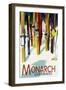 Monarch, Colorado - Colorful Skis-Lantern Press-Framed Art Print