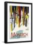 Monarch, Colorado - Colorful Skis-Lantern Press-Framed Art Print