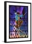 Monarch Mountain, Colorado - Milky Way Skier-Lantern Press-Framed Art Print