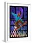 Monarch Mountain, Colorado - Milky Way Snowboarder-Lantern Press-Framed Art Print