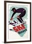 Monarch Mountain, Colorado - Vintage Skier-Lantern Press-Framed Art Print
