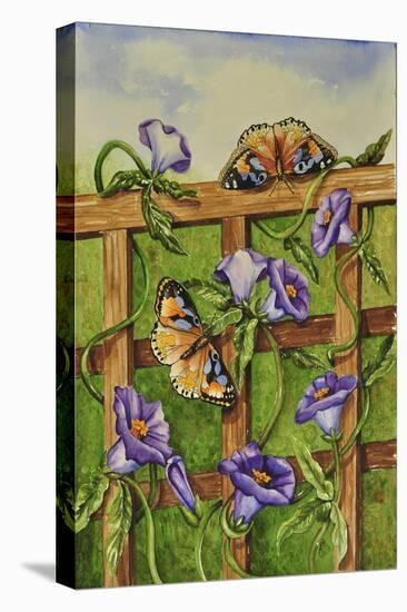 Monarchs and Hydrangeas-Charlsie Kelly-Stretched Canvas
