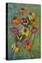 Monarchs and Sunflowers-Charlsie Kelly-Stretched Canvas