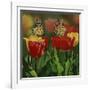 Monarchs and Tulips-William Vanderdasson-Framed Giclee Print