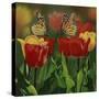 Monarchs and Tulips-William Vanderdasson-Stretched Canvas