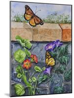 Monarchs, Nasturtiums and Morning Glories-Charlsie Kelly-Mounted Giclee Print