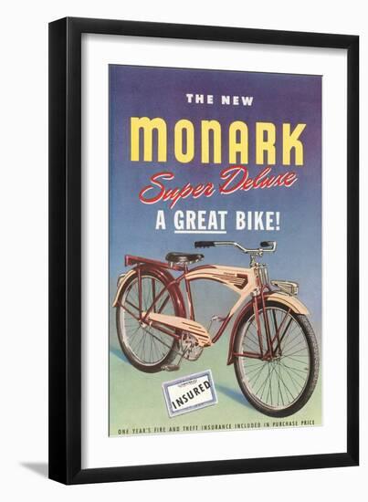 Monark Bike Ad-null-Framed Art Print