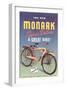 Monark Bike Ad-null-Framed Art Print