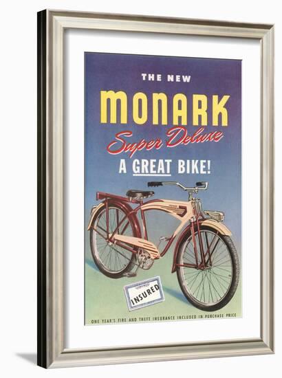 Monark Bike Ad-null-Framed Art Print