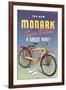 Monark Bike Ad-null-Framed Art Print