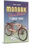 Monark Bike Ad-null-Mounted Art Print