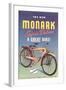 Monark Bike Ad-null-Framed Art Print