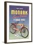 Monark Bike Ad-null-Framed Art Print