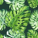 Vector Illustration with Tropical Leaves-Monash-Art Print