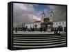 Monasterio De San Francisco, with Glow of Volcanic Ash in Sky, Plaza De San Francisco, Quito-Jane Sweeney-Framed Stretched Canvas