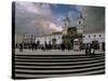 Monasterio De San Francisco, with Glow of Volcanic Ash in Sky, Plaza De San Francisco, Quito-Jane Sweeney-Stretched Canvas