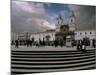 Monasterio De San Francisco, with Glow of Volcanic Ash in Sky, Plaza De San Francisco, Quito-Jane Sweeney-Mounted Photographic Print