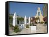 Monastery and Bell Tower at Paleokastritsa, Corfu, Ionian Islands, Greek Islands, Greece-Hans Peter Merten-Framed Stretched Canvas