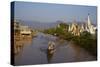 Monastery and Ywama Village, Inle Lake, Shan State, Myanmar (Burma), Asia-Tuul-Stretched Canvas