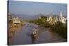 Monastery and Ywama Village, Inle Lake, Shan State, Myanmar (Burma), Asia-Tuul-Stretched Canvas