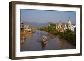 Monastery and Ywama Village, Inle Lake, Shan State, Myanmar (Burma), Asia-Tuul-Framed Photographic Print