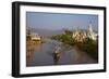 Monastery and Ywama Village, Inle Lake, Shan State, Myanmar (Burma), Asia-Tuul-Framed Photographic Print