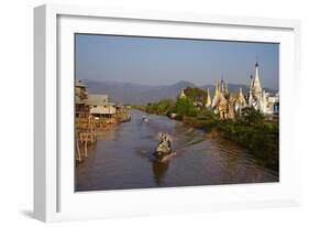 Monastery and Ywama Village, Inle Lake, Shan State, Myanmar (Burma), Asia-Tuul-Framed Photographic Print