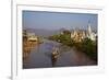 Monastery and Ywama Village, Inle Lake, Shan State, Myanmar (Burma), Asia-Tuul-Framed Photographic Print