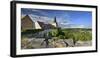 Monastery church Zscheiplitz, view of the Unstruttal, Freyburg, Saxony-Anhalt, Germany-Andreas Vitting-Framed Photographic Print