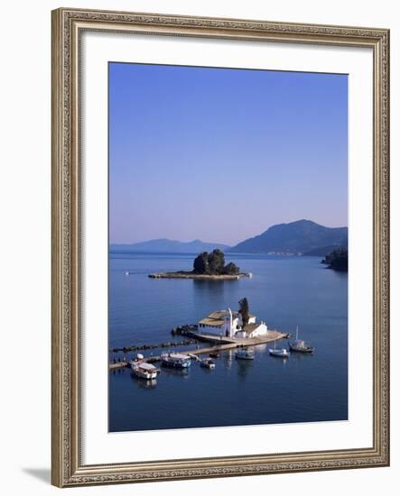 Monastery of Our Lady, Vlacherna, Near Kanoni, Corfu, Ionian Islands, Greek Islands, Greece-Hans Peter Merten-Framed Photographic Print