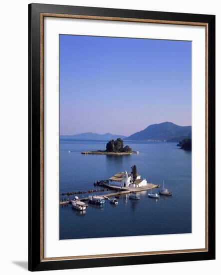 Monastery of Our Lady, Vlacherna, Near Kanoni, Corfu, Ionian Islands, Greek Islands, Greece-Hans Peter Merten-Framed Photographic Print